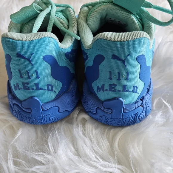 Puma Kids Aqua and Teal Sneakers - Picture 3 of 5